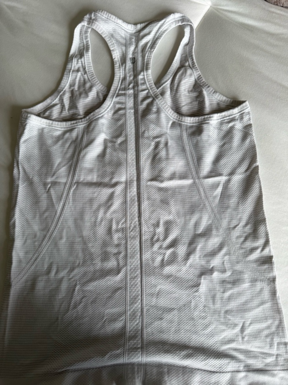 Lululemon White Racerback Performance Tank Top - Picture 2 of 2